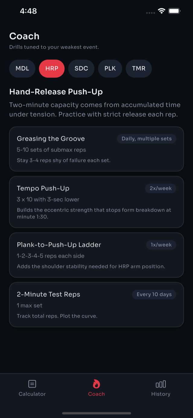 AFT Pro: Army Fitness Calculator screenshot 2