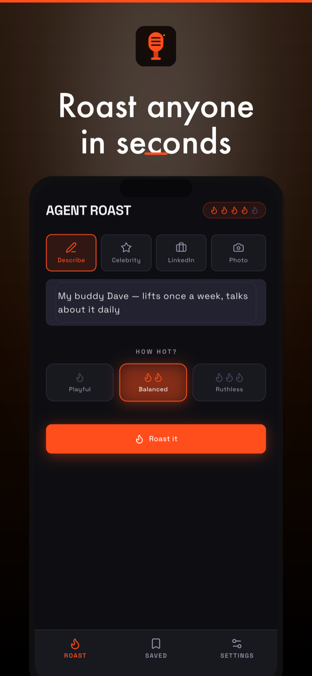 Agent Roast screenshot 1