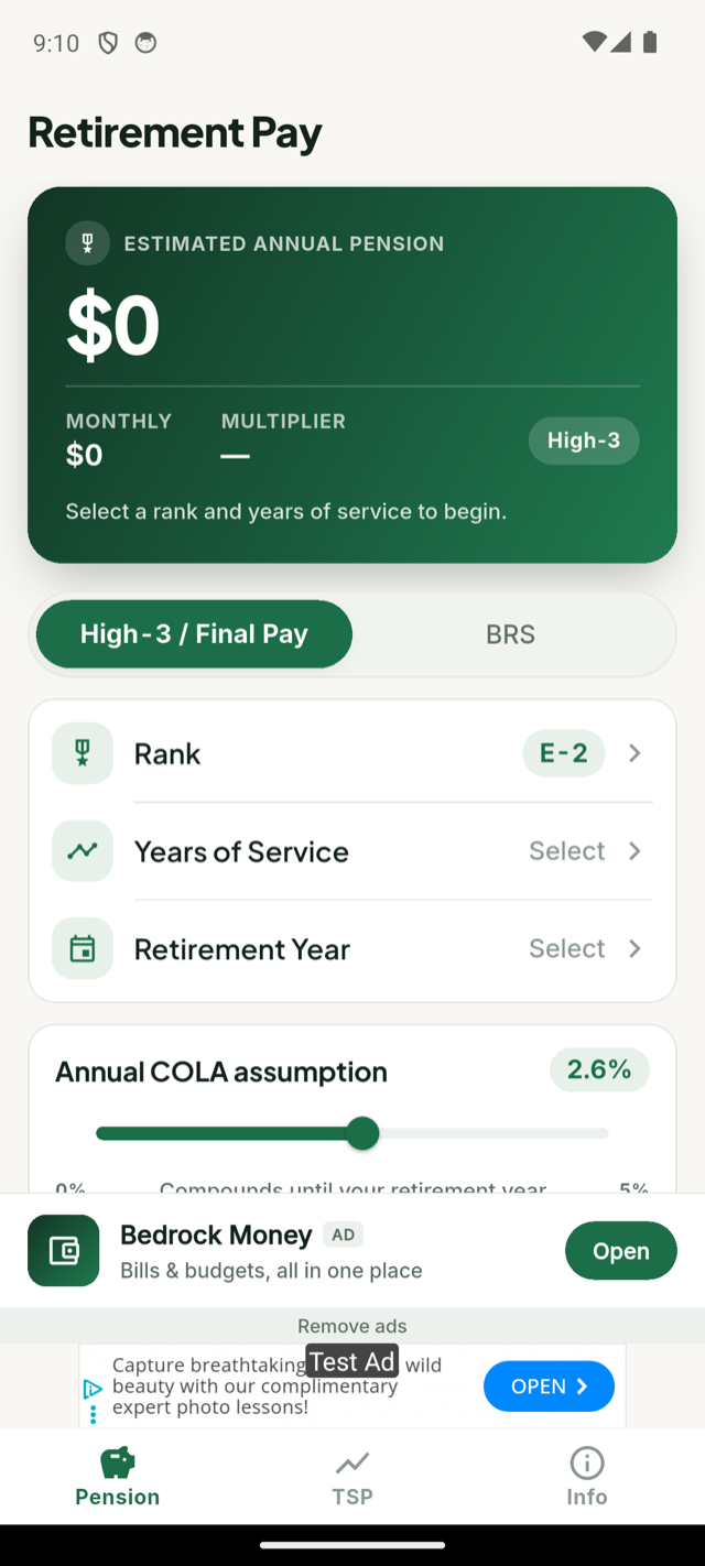 Military Retirement Pay Calculator screenshot 3